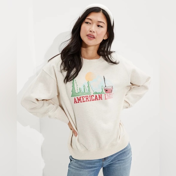 American Eagle graphic crew neck . 🌲 - Picture 1 of 5